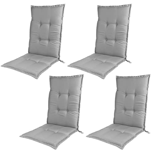 Gartenstuhlauflagen Hochlehner Auflagen,120X50cm Gartenstuhl Auflage,Sitzauflagen Gartenmöbel UV-Beständig,Halteband Kordeln,Stuhlkissen Für Gartenstühle Und Klappstühle von ZPYXBH