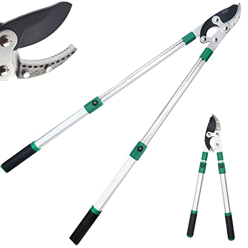 Profi Astschere Teleskop 68.5-102CM, Amboss-Schere Bypass-Baumschere, Gartenwerkzeug Zum Stutzen Dichter Hecken Und Zäher Äste, Ergonomischer Und Rutschfester Verlängerbaren Griff von ZPYXBH