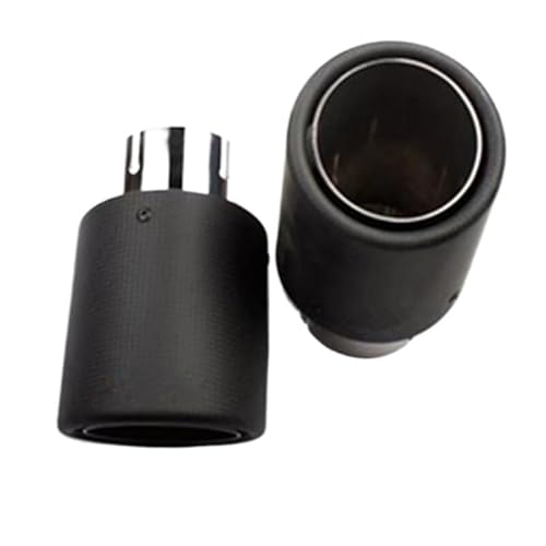 ZQINGQING Auspuffblende 1 Pcs Auto Carbon Fibre Auspuff System Schalldämpfer Rohr Spitze Curl Universal Edelstahl Schalldämpfer Dekorationen(54MM IN 114MM Out) von ZQINGQING