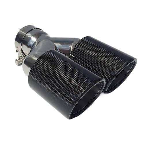 ZQINGQING Auspuffblende Auspuffschalldämpfer aus Edelstahl for Automobile aus Kohlefaser(IN 57MM Out 89MM) von ZQINGQING