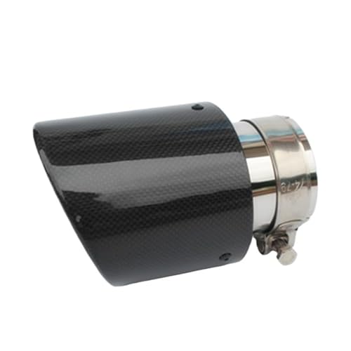ZQINGQING Auspuffblende Auto glänzend Carbon Fiber Auspuff System Schalldämpfer Rohr Spitze Curl Universal schwarz Edelstahl Schalldämpfer Dekorationen ZQINGQING Auspuffblende Auto glänzend Carbon Fiber Auspuff System Schalldämpfer Rohr Spitze Curl Universal schwarz Edelstahl Schalldämpfer Dekorationen von ZQINGQING