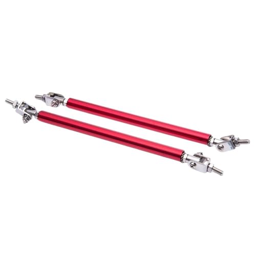 ZQINGQING Auto Front StoßStange StüTzstange 2 Stück/200 mm Universal Racing Frontstoßstange Lip Splitter Rod Strut Tie Bar Support Kit Stoßstangen FrontstoßStange Lippe Splitter Strebe(Red) von ZQINGQING