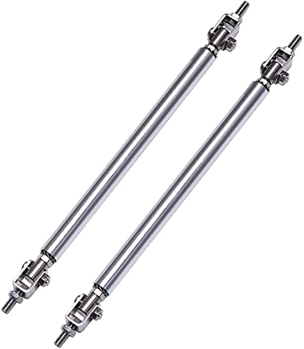 ZQINGQING Auto Front StoßStange StüTzstange Frontstoßstange Lippensplitter Diffusor Strebe Stange Spurstangen Universal FrontstoßStange Lippe Splitter Strebe(7.5cm Silver) von ZQINGQING
