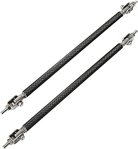 ZQINGQING Auto Front StoßStange StüTzstange Universeller vorderer hinterer Stoßfängerlippen-Splitter, Strebenstange, Krawattenstützstange FrontstoßStange Lippe Splitter Strebe(15cm Carbon Look) von ZQINGQING