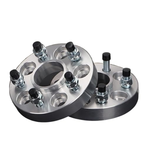 ZQINGQING Spurverbreiterung 2/4 -Pieces PCD 5x114.3 CB 64,1 mm Rad Spacers Adapteranzug for 5 Lugs Series Car 15/20/20/30/40/45 mm M12XP1.5(2PCS 20mm Silver) von ZQINGQING