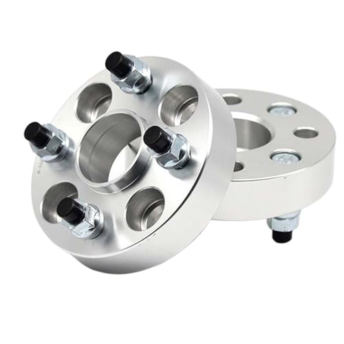 ZQINGQING Spurverbreiterung 2 PCD 4x100 Mitte Bohrung 60,1 mm Rad Spacer Adapter Fland 4 Lug -Anzug for universelles Auto M12XP1.5 1 2xp1.25(30mm P12x1.5 Silver) von ZQINGQING