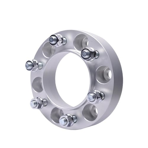 ZQINGQING Spurverbreiterung Radabstandshalteradapter PCD 6x139.7 CB 67,1 mm Aluminiumlegierung 2 Teile (1 Paar)(2PC Silver 35mm) von ZQINGQING