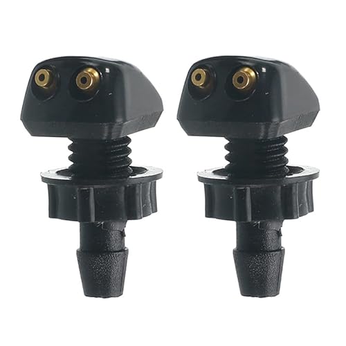 ZQINGQING WischerdüSe 2pcs Universal Car Windschutzscheibe Wischer Water Sprühdüsen Düsen, die auf 8 mm 9 mm Arm montiert sind, 4 Wege Upgrade ScheibenwischerdüSen(2 Hole) von ZQINGQING