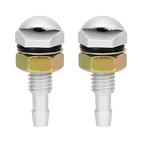 ZQINGQING WischerdüSe 2pcs lüfterförmige Autoreinigung Universal Waschmaschine vordere Windschutzscheibe Wassersprühgerät Auto Wischer Jetdüse ScheibenwischerdüSen(White) von ZQINGQING