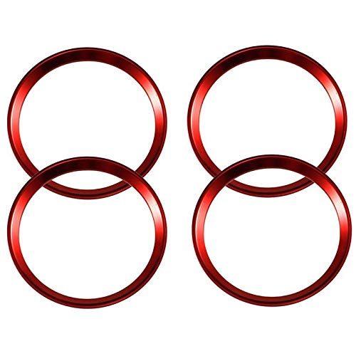 Zentrierringe 4 stück Rot Legierung Auto Felge Center Cap Hub Ringe Dekoration Zentrierringe 4 stück Rot Legierung Auto Felge Center Cap Hub Ringe Dekoration von ZQINGQING