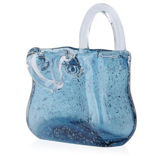 Geldbeutel-Vase FüR Blumen, Mit Blasen Bag Vase Desktop Glaskorb Vase, FüR Heimdekoration Dekoration,Style2-Blue von ZQMHCY