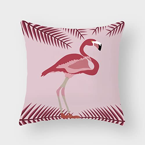 Kissenbezug 40x40 Flamingo Pink Kissenhülle 40x40 Sanft Baumwolle und Leinen Kissenbezüge 40x40 mit Reißverschluss Kopfkissenbezug 40x40 Sofakissen Knitterfreie Starke Atmungsaktivität 1 Pcs von ZQMHCY