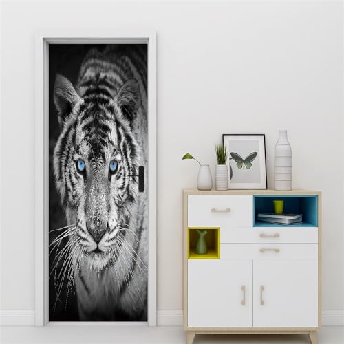 Türfolie Selbstklebend Tier Tiger Blau Türtapete PVC Türposter Tapete Abnehmbar Türaufkleber Abziehen und Aufkleben Klebefolie Möbel Wasserdichte Fototapete Türfolie 90x200cm Türfolie Selbstklebend Tier Tiger Blau Türtapete PVC Türposter Tapete Abnehmbar Türaufkleber Abziehen und Aufkleben Klebefolie Möbel Wasserdichte Fototapete Türfolie 90x200cm von ZQMHCY
