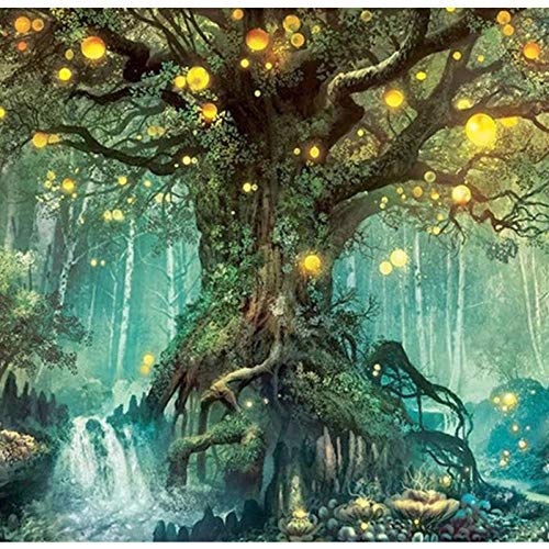 ZQMHCY Diamond Painting Alte Bäume des Zauberwaldes,Diamant Painting Bilder 5D Diamant Painting Full Strass Stickerei Kreuzstich Arts Craft für Home Wand-Decor Eingang Dekorationen 30 x 40 cm von ZQMHCY