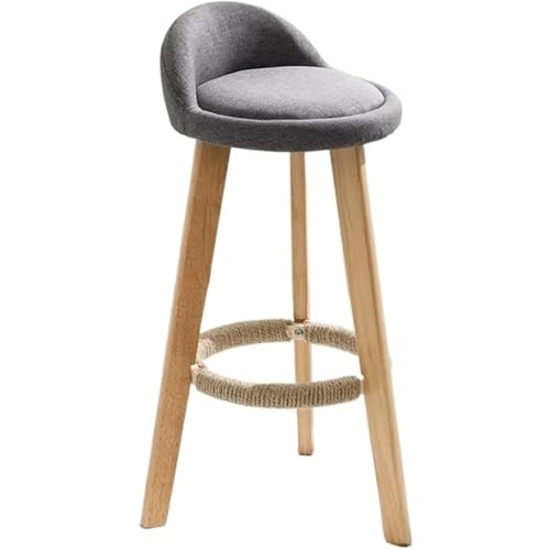 ZQNDFAC Möbel 68 cm Barhocker mit gewebter Fußstütze aus Hanfseil, Küchenhocker für die Theke, robuster und bequemer Esszimmerstuhl, Home Island-Stühle Geschenk von ZQNDFAC