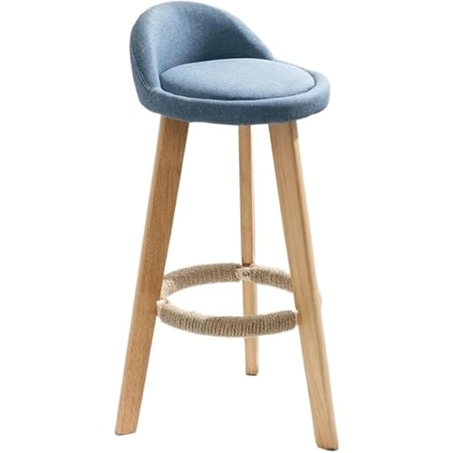 ZQNDFAC Möbel 68 cm Barhocker mit gewebter Fußstütze aus Hanfseil, Küchenhocker für die Theke, robuster und bequemer Esszimmerstuhl, Home Island-Stühle Geschenk von ZQNDFAC