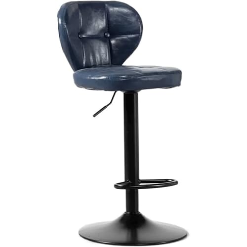 ZQNDFAC Möbel Barhocker aus PU-Leder, höhenverstellbar (63–83 cm), Küchenhocker für Theke, drehbarer Esszimmerstuhl mit Rückenlehne, Inselstuhl Geschenk von ZQNDFAC