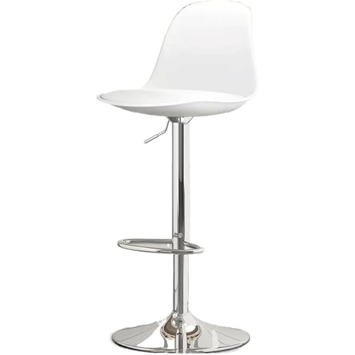 ZQNDFAC Möbel Barhocker mit PU-Lederkissen, anhebbar (60–80 cm), Küchenhocker für Theke, 360° drehbarer Esszimmerstuhl mit hohen Füßen und Rückenlehne Geschenk von ZQNDFAC