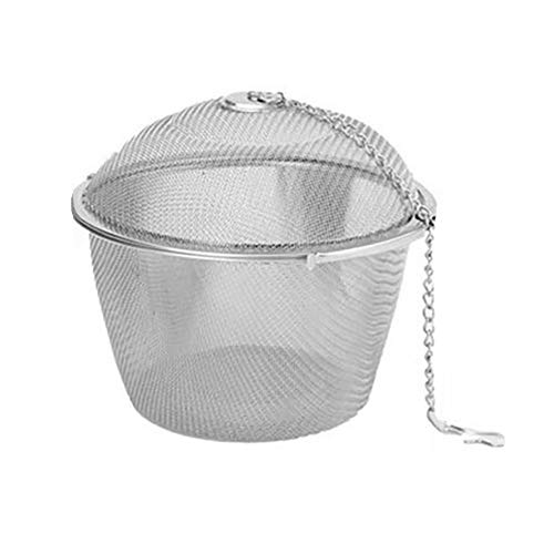 ZQO 4 Größen Spice Seasoning Bag Teesieb Chained Lid Edelstahl Mesh Ball Tee Kaffee Filter Korb Infuser Tools von ZQO