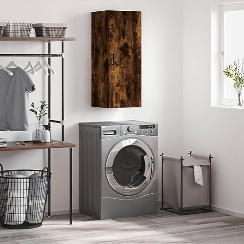 Eleganter Wandschrank aus Holzwerkstoff mit viel Stauraum, Hängeschrank für Wohnzimmer Schlafzimmer als Beistellschrank oder Schwebeschrank Eleganter Wandschrank aus Holzwerkstoff mit viel Stauraum, Hängeschrank für Wohnzimmer Schlafzimmer als Beistellschrank oder Schwebeschrank von ZQQLVOO