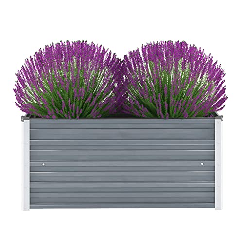 Hochbeete für Garten Blumenwanne Garten-Hochbeet Verzinkter Stahl 100x40x45 cm Grau Ideale Lösung für platzsparendes Gärtnern und gesunde Pflanzen Hochbeete für Garten Blumenwanne Garten-Hochbeet Verzinkter Stahl 100x40x45 cm Grau Ideale Lösung für platzsparendes Gärtnern und gesunde Pflanzen von ZQQLVOO