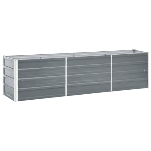 Hochbeete für Garten Blumenwanne Garten-Hochbeet Verzinkter Stahl 240×40×45 cm Grau Ideale Lösung für platzsparendes Gärtnern und gesunde Pflanzen Hochbeete für Garten Blumenwanne Garten-Hochbeet Verzinkter Stahl 240×40×45 cm Grau Ideale Lösung für platzsparendes Gärtnern und gesunde Pflanzen von ZQQLVOO