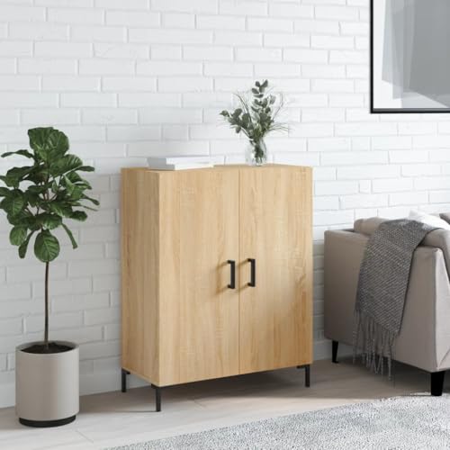 Klassisches Sideboard aus Holzwerkstoff mit Metallfüßen und viel Stauraum für Wohnzimmer oder Esszimmer, Zeitloses Design mit Stabiler Oberplatte zur Dekoration. Klassisches Sideboard aus Holzwerkstoff mit Metallfüßen und viel Stauraum für Wohnzimmer oder Esszimmer, Zeitloses Design mit Stabiler Oberplatte zur Dekoration. von ZQQLVOO