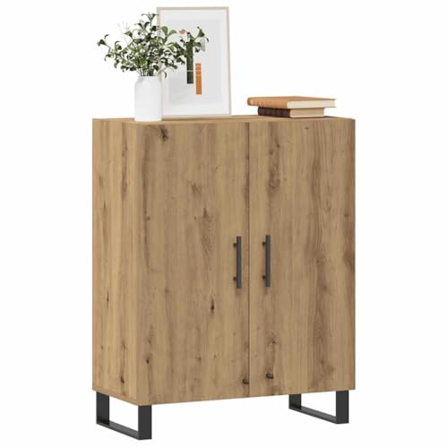 Klassisches Sideboard aus Holzwerkstoff mit Metallfüßen und viel Stauraum für Wohnzimmer und Esszimmer, Zeitloses Design mit praktischen Griffen und Stabiler Oberplatte. von ZQQLVOO