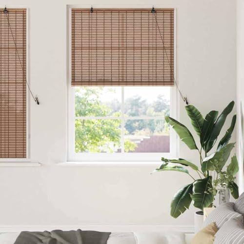 Natürliches Bambusrollo für Außenmontage mit manuellem Mechanismus, Lichtfilterung und erdigem Charme für Wohnzimmer oder Schlafzimmer Natürliches Bambusrollo für Außenmontage mit manuellem Mechanismus, Lichtfilterung und erdigem Charme für Wohnzimmer oder Schlafzimmer von ZQQLVOO