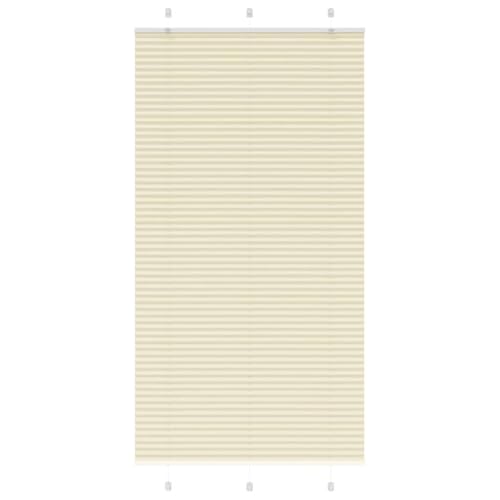 Plissee 100% Polyester Sicht- und Sonnenschutz Rollo mit Klemmträger und Schrauben-Montage für Fenster ohne Bohren, langlebig pflegeleicht modern weiß von ZQQLVOO