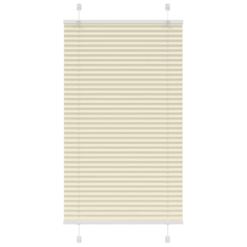 Plissee für Fenster 100% Polyester Sicht- und Sonnenschutz Rollo mit Klemmträger und Schrauben-Montage Elegantes Design für Wohnzimmer Schlafzimmer Büro von ZQQLVOO