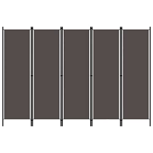 Room Divider Balkon sichtschutz 5-TLG. Raumteiler Anthrazit 250x180 cm von ZQQLVOO