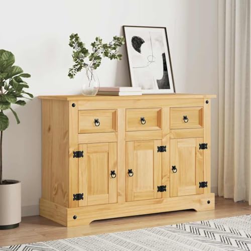 Sideboard Corona sideboards kleiderschrank for Büro Wohnzimmer 112x44x78 cm Massivholz Mexikanische Kiefer von ZQQLVOO