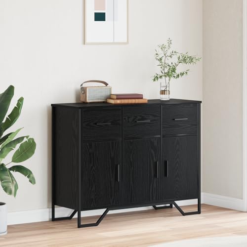 Sideboard in schwarzer Eiche mit matt Finish – Stilvolles Möbelstück mit großzügigem Stauraum für Esszimmer und Wohnbereich, robuste Bauweise und Elegante Oberfläche. Sideboard in schwarzer Eiche mit matt Finish – Stilvolles Möbelstück mit großzügigem Stauraum für Esszimmer und Wohnbereich, robuste Bauweise und Elegante Oberfläche. von ZQQLVOO