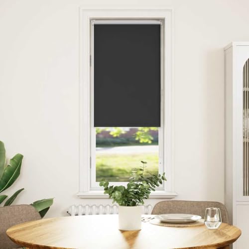 Verdunkelungsrollo aus 100% Polyester mit Sichtschutz, Lichtschutz und Wärmeregulierung für Fenster, Bohren oder Klemmträger-Montage, Kinder sicher mit Kettenverbinder Verdunkelungsrollo aus 100% Polyester mit Sichtschutz, Lichtschutz und Wärmeregulierung für Fenster, Bohren oder Klemmträger-Montage, Kinder sicher mit Kettenverbinder von ZQQLVOO