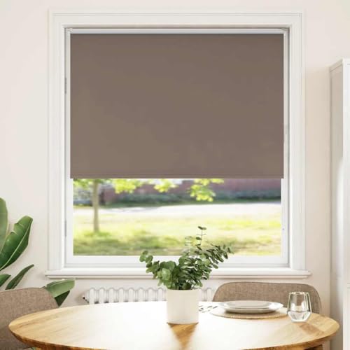 Verdunkelungsrollo aus 100% Polyester mit Sichtschutz, Lichtschutz und Wärmeregulierung für Fenster, Bohren oder Klemmträger-Montage, Kinder-sicher mit Kettenverbinder Verdunkelungsrollo aus 100% Polyester mit Sichtschutz, Lichtschutz und Wärmeregulierung für Fenster, Bohren oder Klemmträger-Montage, Kinder-sicher mit Kettenverbinder von ZQQLVOO