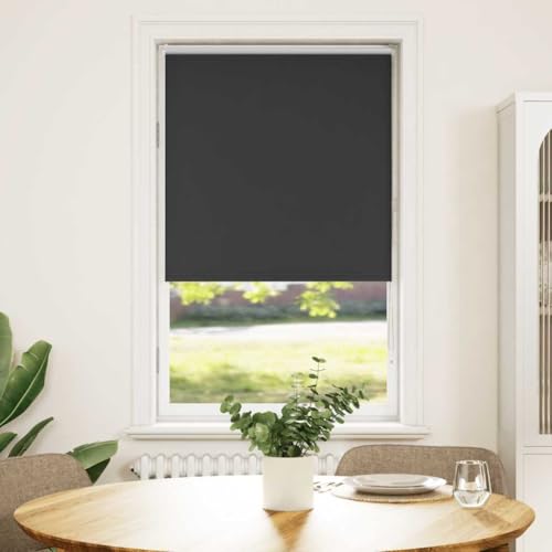 Verdunkelungsrollo aus 100% Polyester mit Sichtschutz und Wärmeregulierung, langlebig und pflegeleicht für Fenster in Wohnung und Büro, Kinder- und bohrfrei montierbar Verdunkelungsrollo aus 100% Polyester mit Sichtschutz und Wärmeregulierung, langlebig und pflegeleicht für Fenster in Wohnung und Büro, Kinder- und bohrfrei montierbar von ZQQLVOO