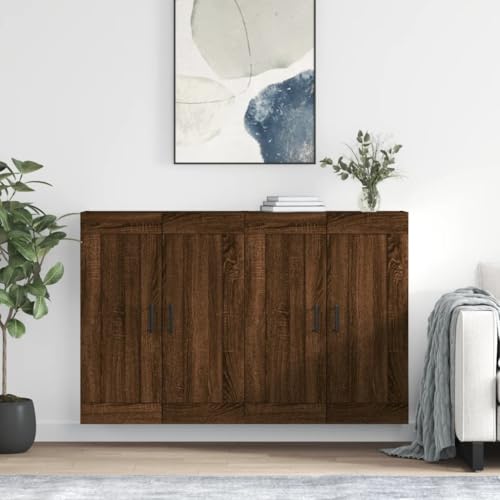 Wandschrank Holzwerkstoff Hängeschrank mit Stauraum für Wohnzimmer und Küche, Elegantes Sideboard Aufsatz Highboard zur Wandmontage von ZQQLVOO