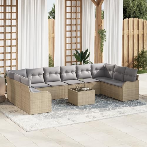 ZQQLVOO 11-teiliges Garten-Sofaset mit Kissen Schwarz Poly Rattan “区分 for 卧室 ZQQLVOO 11-teiliges Garten-Sofaset mit Kissen Schwarz Poly Rattan “区分 for 卧室 von ZQQLVOO
