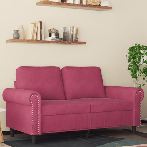 ZQQLVOO 2-Sitzer-Sofa Weinrot Gemütliches 2-Sitzer Samtsofa mit Metallgestell für Wohnzimmer 120 cm Samt ZQQLVOO 2-Sitzer-Sofa Weinrot Gemütliches 2-Sitzer Samtsofa mit Metallgestell für Wohnzimmer 120 cm Samt von ZQQLVOO