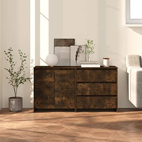 ZQQLVOO 2-TLG. Sideboard Räuchereiche Holzwerkstoff Schrank kommoden for Schlafzimmer Büro ZQQLVOO 2-TLG. Sideboard Räuchereiche Holzwerkstoff Schrank kommoden for Schlafzimmer Büro von ZQQLVOO