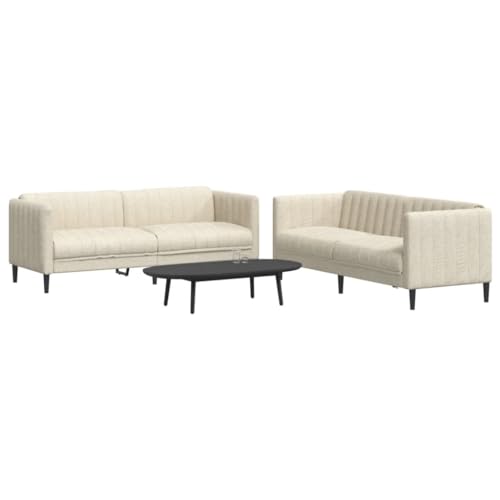 ZQQLVOO 2-TLG. Sofagarnitur Creme Stoff Gemütliche Sofagarnitur mit strapazierfähigem Stoff und stabilem Design für Wohnzimmer ZQQLVOO 2-TLG. Sofagarnitur Creme Stoff Gemütliche Sofagarnitur mit strapazierfähigem Stoff und stabilem Design für Wohnzimmer von ZQQLVOO