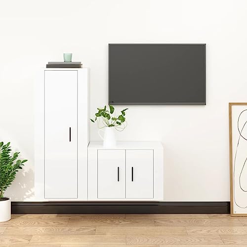 ZQQLVOO 2-TLG. TV-Schrank-Set Hochglanz-Weiß Holzwerkstoff tv möbel Couchtisch tv kommode kommode ZQQLVOO 2-TLG. TV-Schrank-Set Hochglanz-Weiß Holzwerkstoff tv möbel Couchtisch tv kommode kommode von ZQQLVOO