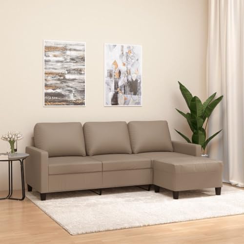 ZQQLVOO 3-Sitzer Sofa mit Hocker aus Langlebigem Kunstleder, Modernes Wohnzimmer Sofa mit Robustem Gestell und Bequemer Sitzfläche für Entspannung ZQQLVOO 3-Sitzer Sofa mit Hocker aus Langlebigem Kunstleder, Modernes Wohnzimmer Sofa mit Robustem Gestell und Bequemer Sitzfläche für Entspannung von ZQQLVOO