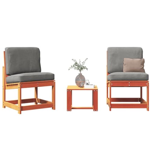 ZQQLVOO 3-TLG. Garten-Lounge-Set Wachsbraun Massivholz Kiefer Terrassenmöbel Gartenbestuhlung for Lawn Balcony ZQQLVOO 3-TLG. Garten-Lounge-Set Wachsbraun Massivholz Kiefer Terrassenmöbel Gartenbestuhlung for Lawn Balcony von ZQQLVOO