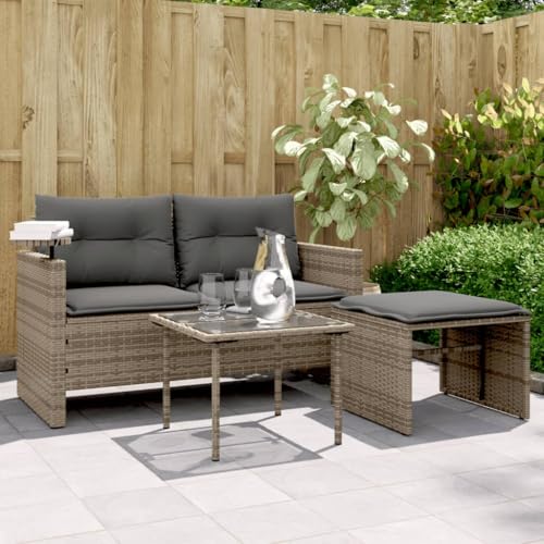 ZQQLVOO 3-TLG. Garten-Sofagarnitur mit Kissen Grau Poly Rattan “区分 for 办公室 ZQQLVOO 3-TLG. Garten-Sofagarnitur mit Kissen Grau Poly Rattan “区分 for 办公室 von ZQQLVOO