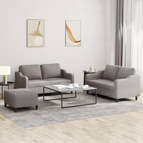 ZQQLVOO 3-TLG. Sofagarnitur mit Kissen Taupe Stoff Gemütliches Sofa Set mit strapazierfähigem Stoff und robustem Gestell für Wohnzimmer ZQQLVOO 3-TLG. Sofagarnitur mit Kissen Taupe Stoff Gemütliches Sofa Set mit strapazierfähigem Stoff und robustem Gestell für Wohnzimmer von ZQQLVOO