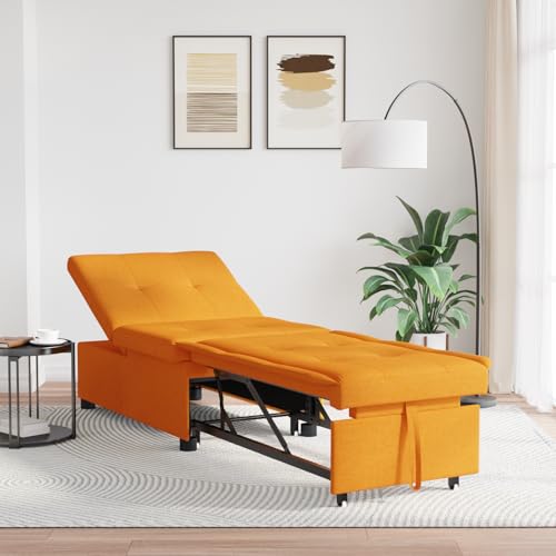 ZQQLVOO 3-in-1 Sofa-Bett ausziehbares Design in dunkelgelbem Stoff Multifunktionales 3-in-1 Sofa Bett mit Verstellbarer Rückenlehne und platzsparendem Design für modern von ZQQLVOO
