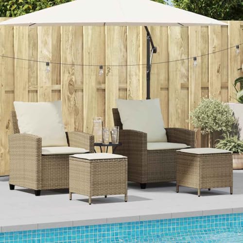 ZQQLVOO 4-TLG. Garten-Sofagarnitur mit Kissen Beige Poly Rattan “区分 for 室外 ZQQLVOO 4-TLG. Garten-Sofagarnitur mit Kissen Beige Poly Rattan “区分 for 室外 von ZQQLVOO