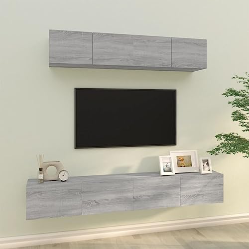 ZQQLVOO 4-TLG. TV-Schrank-Set Grau Sonoma Holzwerkstoff Fernseher Schrank Sideboard Wohnzimmer tv möbel tv kommode ZQQLVOO 4-TLG. TV-Schrank-Set Grau Sonoma Holzwerkstoff Fernseher Schrank Sideboard Wohnzimmer tv möbel tv kommode von ZQQLVOO